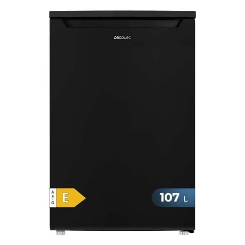 Cecotec Nevera Pequeña Frigorífico Mini Retro 91L 1 Porta Bolero Coolmarket TT Origin 90 Negro E. Frigorífico de Mesa, 83cm de Altura e 47cm de Largura, Bajo Consumo, Temperatura Regulable