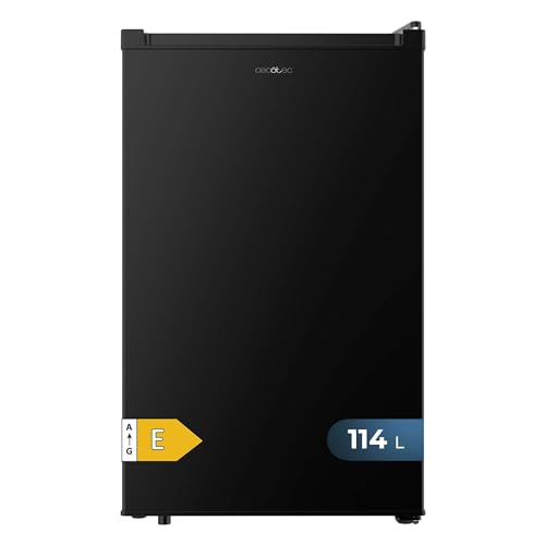 Cecotec Nevera Pequeña Frigorífico Mini Retro 91L 1 Porta Bolero Coolmarket TT Origin 90 Negro E. Frigorífico de Mesa, 83cm de Altura e 47cm de Largura, Bajo Consumo, Temperatura Regulable