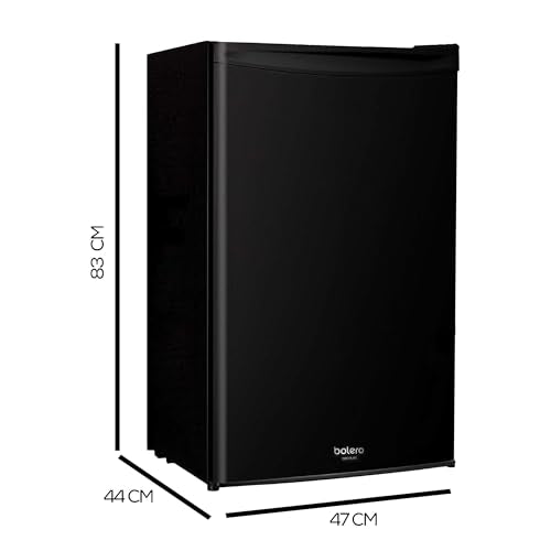 Cecotec Nevera Pequeña Frigorífico Mini Retro 91L 1 Porta Bolero Coolmarket TT Origin 90 Negro E. Frigorífico de Mesa, 83cm de Altura e 47cm de Largura, Bajo Consumo, Temperatura Regulable