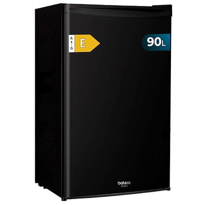 Cecotec Nevera Pequeña Frigorífico Mini Retro 91L 1 Porta Bolero Coolmarket TT Origin 90 Negro E. Frigorífico de Mesa, 83cm de Altura e 47cm de Largura, Bajo Consumo, Temperatura Regulable
