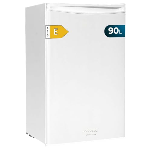 Cecotec Nevera Pequeña Frigorífico Mini Retro 91L 1 Porta Bolero Coolmarket TT Origin 90 Negro E. Frigorífico de Mesa, 83cm de Altura e 47cm de Largura, Bajo Consumo, Temperatura Regulable
