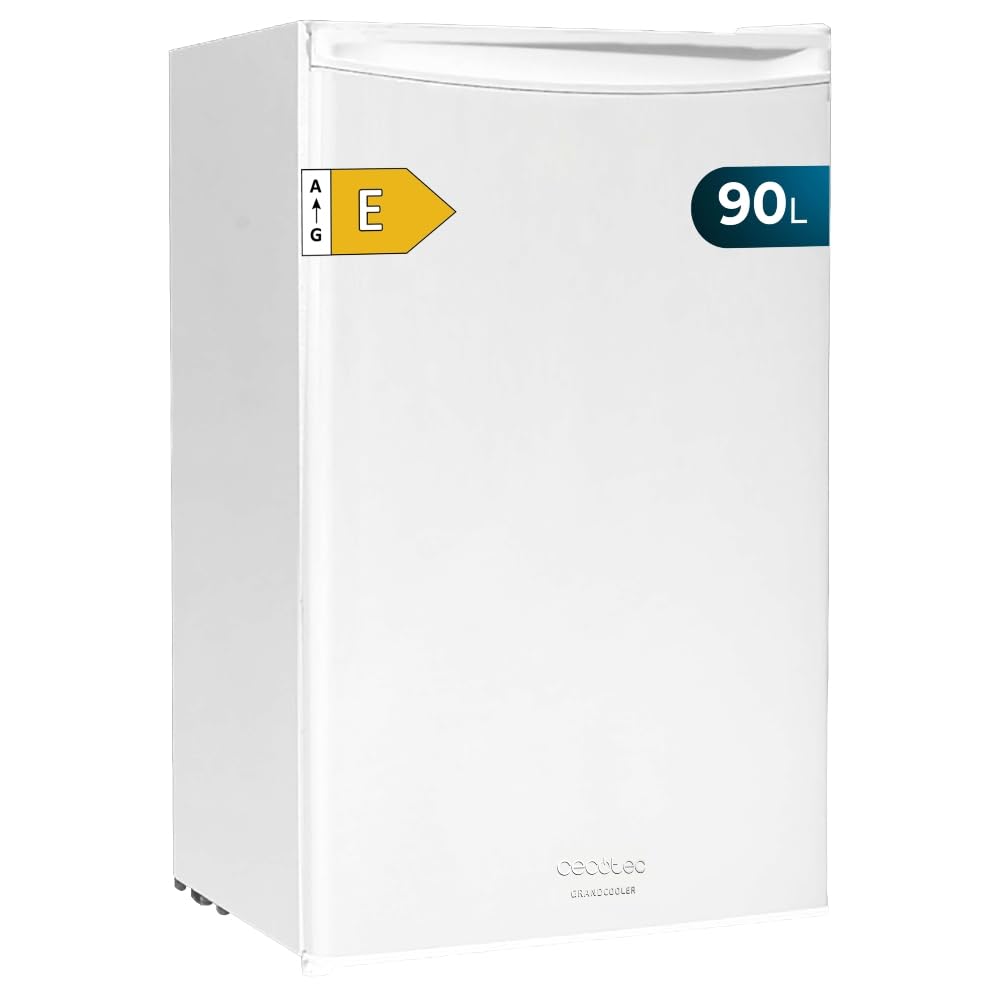 Cecotec Nevera Pequeña Frigorífico Mini Retro 91L 1 Porta Bolero Coolmarket TT Origin 90 Negro E. Frigorífico de Mesa, 83cm de Altura e 47cm de Largura, Bajo Consumo, Temperatura Regulable
