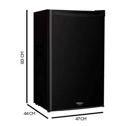 Cecotec Nevera Pequeña Frigorífico Mini Retro 91L 1 Porta Bolero Coolmarket TT Origin 90 Negro E. Frigorífico de Mesa, 83cm de Altura e 47cm de Largura, Bajo Consumo, Temperatura Regulable