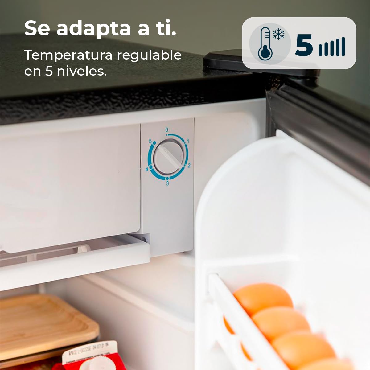 Cecotec Nevera Pequeña Frigorífico Mini Retro 91L 1 Porta Bolero Coolmarket TT Origin 90 Negro E. Frigorífico de Mesa, 83cm de Altura e 47cm de Largura, Bajo Consumo, Temperatura Regulable