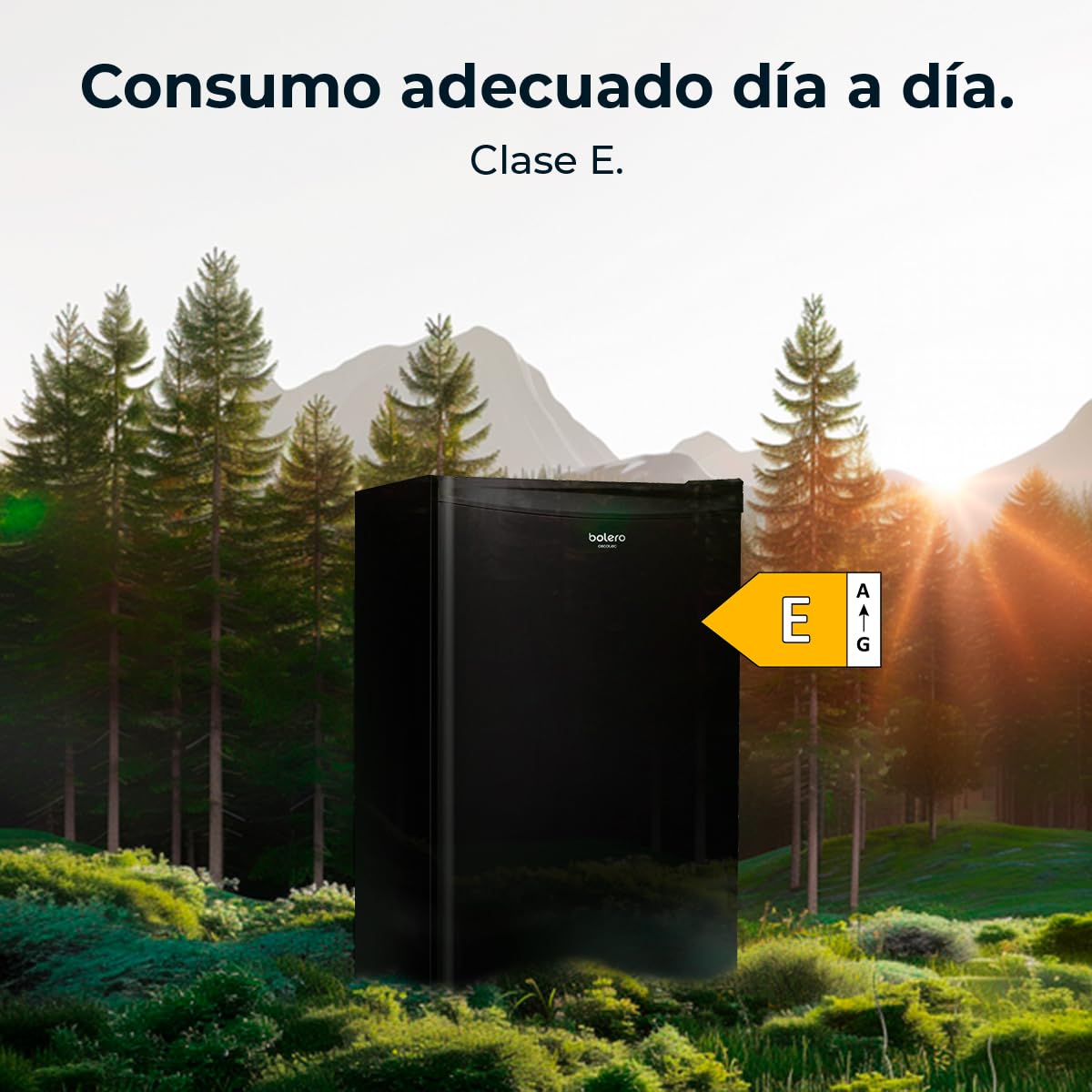 Cecotec Nevera Pequeña Frigorífico Mini Retro 91L 1 Porta Bolero Coolmarket TT Origin 90 Negro E. Frigorífico de Mesa, 83cm de Altura e 47cm de Largura, Bajo Consumo, Temperatura Regulable