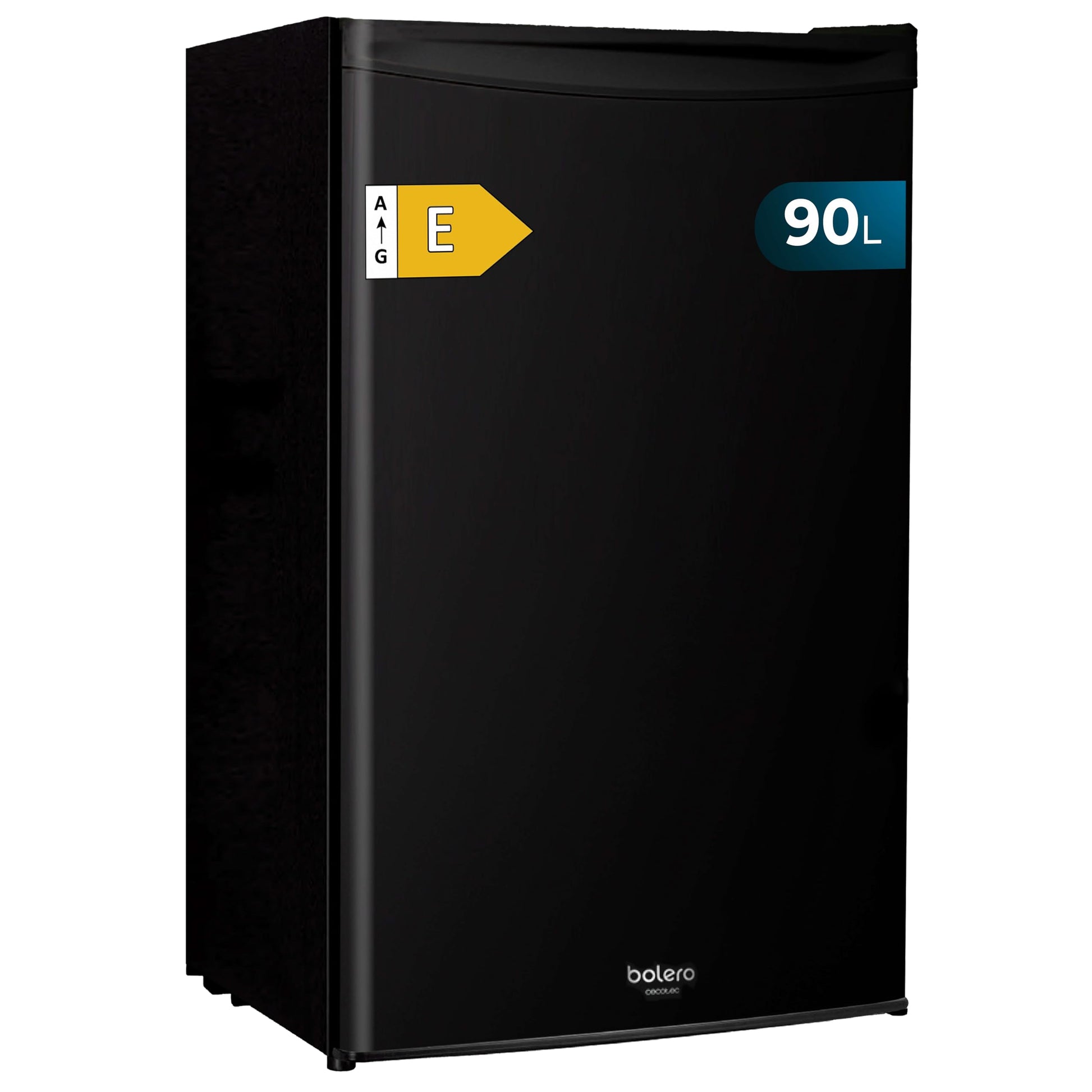 Cecotec Nevera Pequeña Frigorífico Mini Retro 91L 1 Porta Bolero Coolmarket TT Origin 90 Negro E. Frigorífico de Mesa, 83cm de Altura e 47cm de Largura, Bajo Consumo, Temperatura Regulable